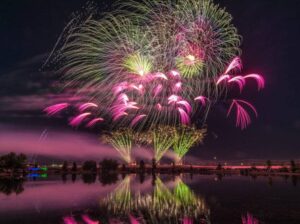 Idaho Falls lights up the sky. Photo Credit: City of Idaho Falls.